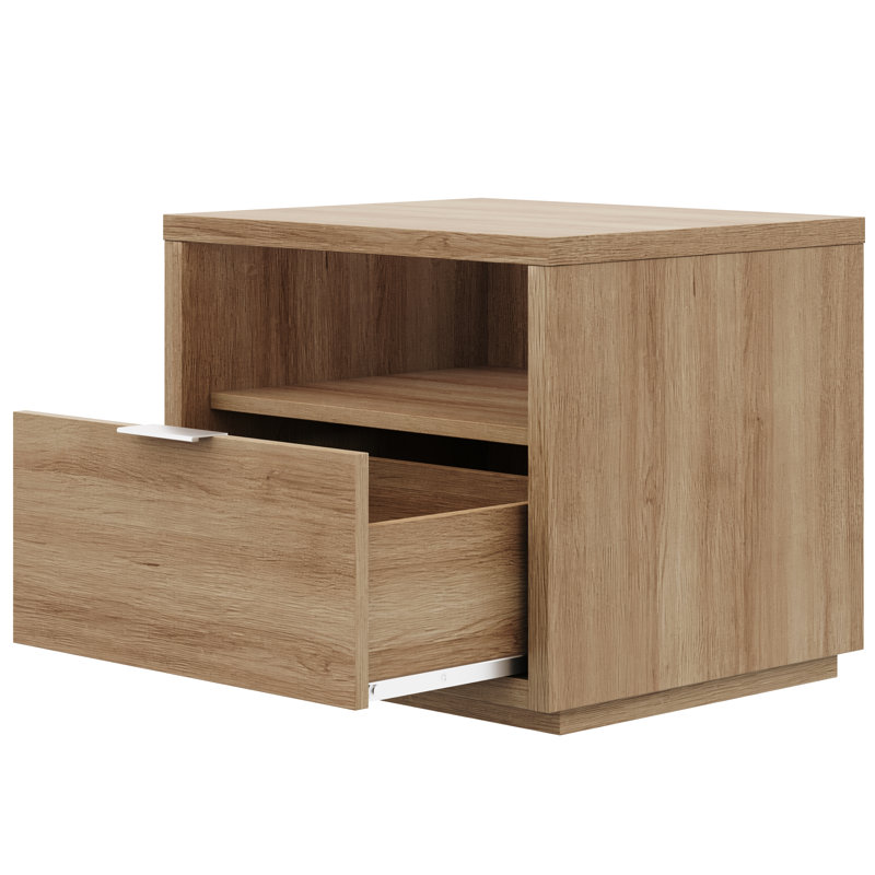 Nightstand with 1-Drawer, Brown