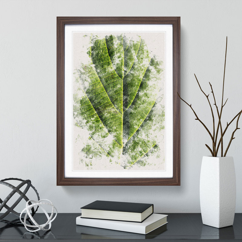 Leaf Pathways - Framed Print, 87cm H x 62cm W x 2cm D, Walnut Framed