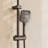 41.3"W X 11.8"D X 11.8"H-Modern Gun Metal Gray Shower System With Pull-Out Rain Shower & 4-Function Controls