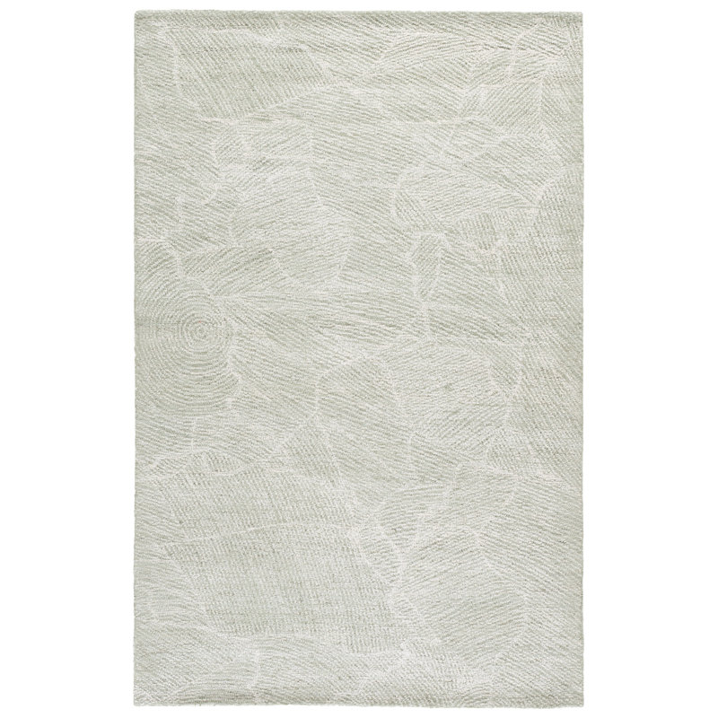 Judner Hand Tufted Wool Pile Abstract Rug, Rectangle 5' x 8'