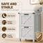 Classeur vertical rustique moderne avec 2 tiroirs, style porte de grange, pour documents et fournitures de bureau-355480923