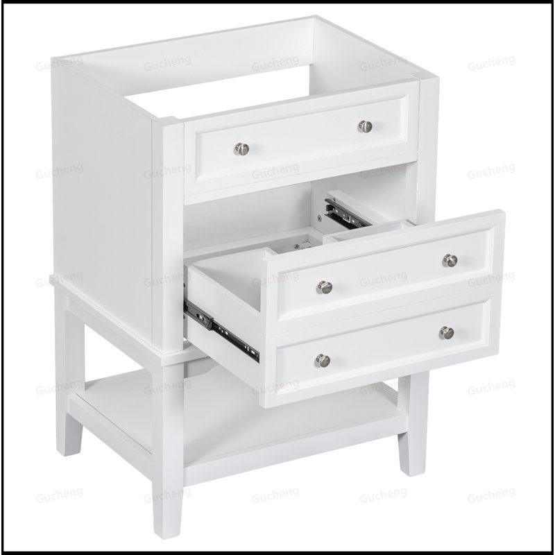 Meuble-lavabo 24 po avec tablette ouverte, base seulement