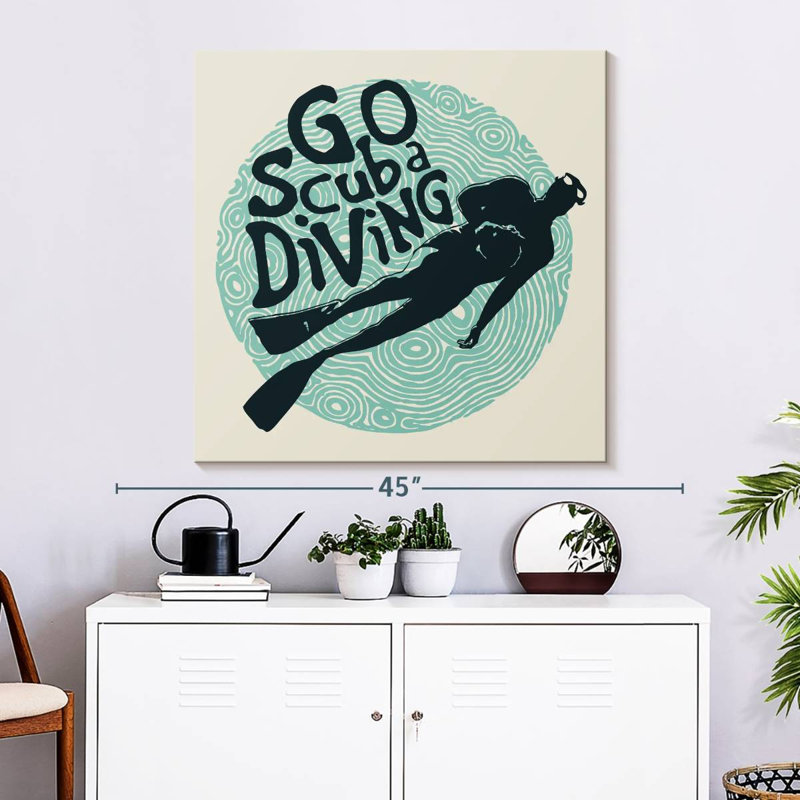 Senne Go Scuba Diving, 33" H x 33" W