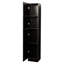 Armoire de cuisine et de salle à manger autoportante, noire. Deux portes, deux tablettes. 13,5 x 11,84 x 73,16, 57,79 lb Élégant. Armoire de rangement noire Construction. Conception élégante.