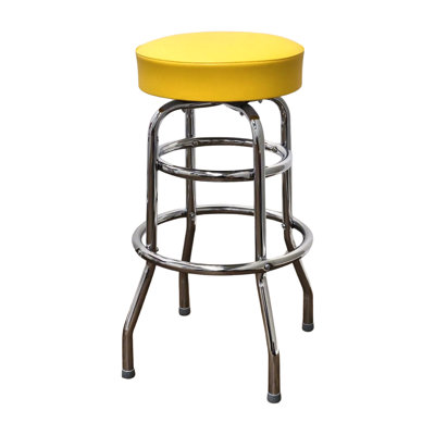 Retro Home Swivel Upholstered Counter Stool
