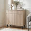 Buffet moderne avec portes cannelées, buffet avec rangement, crédence contemporaine pour salle à manger, cuisine et salon-681847616-681847620