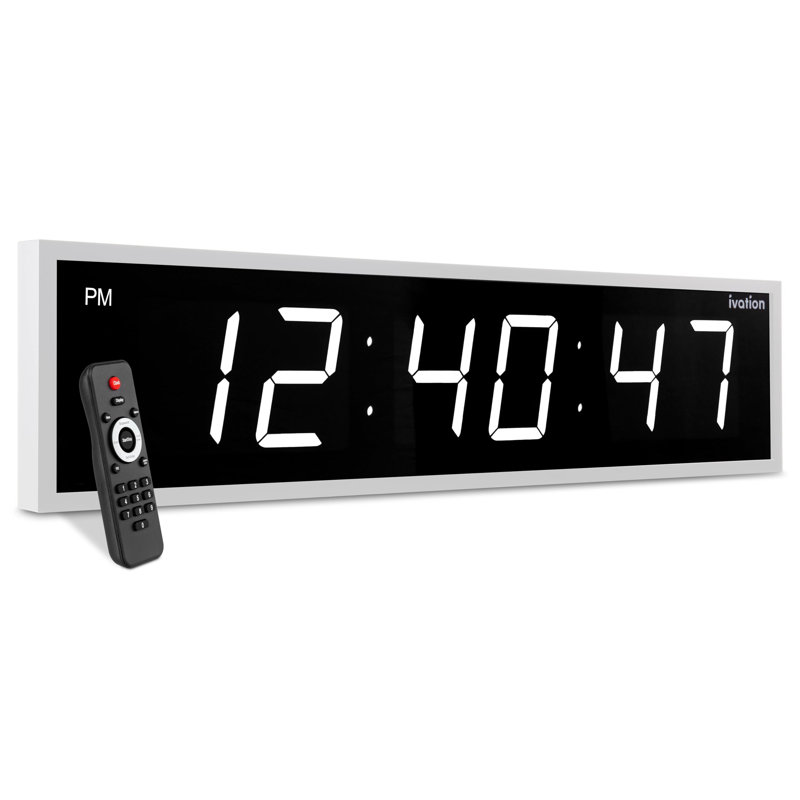 Wall Clock, Extra Extra Large, White/Black