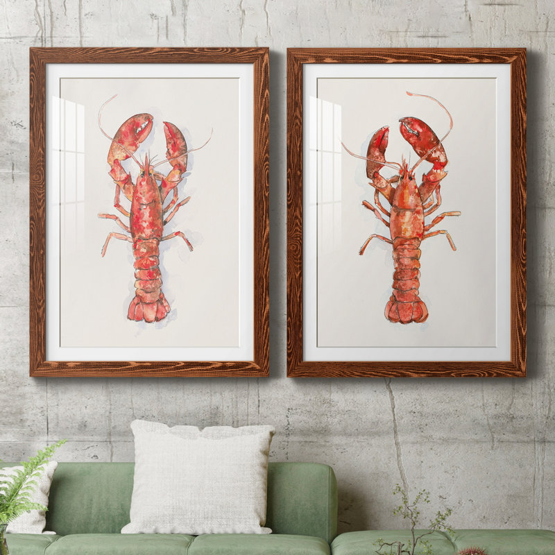 «Salty Lobster IPremium», reproduction encadrée prête à être accrochée, H 31,5 po x l 47 po x P 1,5 po