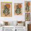 «Green and Orange Minimalisme Herb Elegance», reproduction d'art sur toile botanique verte-766759456-766759465-766759457
