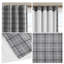 Paire de rideaux écossais avec passe-tringle et passants avec doublure en molleton gris 50 po x 95 po-1371529590-1371529591