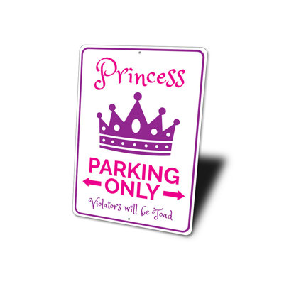 Princess Parking Aluminum Sign
