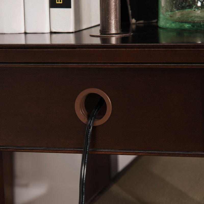 Laurent Solid Wood Lamp Table, Chocolate Cherry