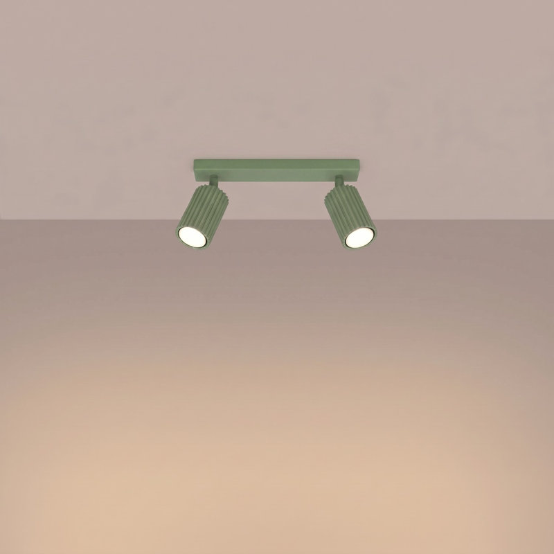 Karbon Aluminium Flush Mount, Sage, 30x6,5x16,5 cm