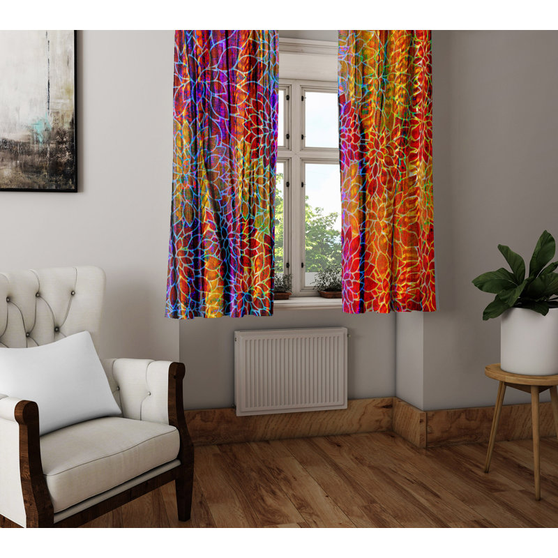 Semi Sheer Curtain Panel Pair, 40" W x 52" L