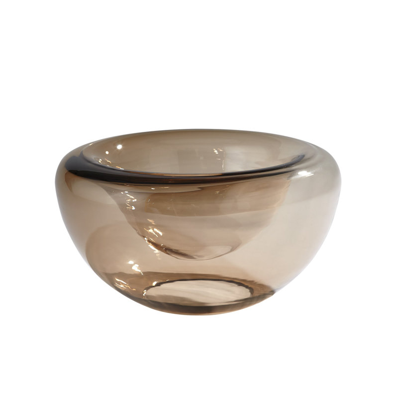 Double Take Bowl-Clear Seeded-Med, 7.75" H x 14.75" W x 14.75" D