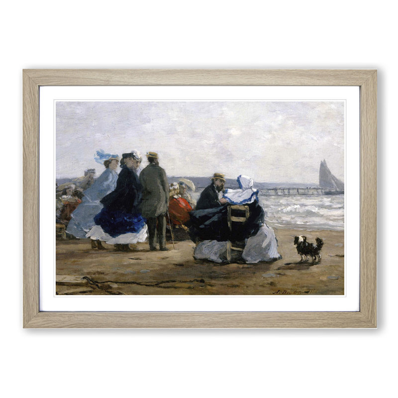 Beaulieu by Eugene Boudin - Picture Frame Painting, 27cm H x 36cm W x 2cm D, Oak Framed