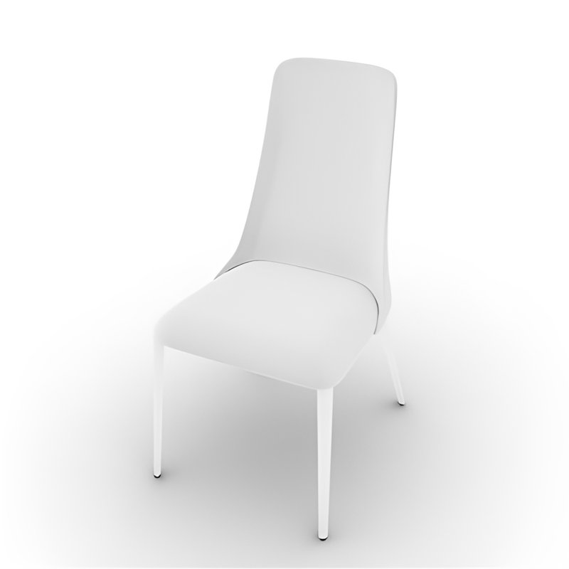 Chaise rembourrée Etoile, Chromé, Taupe