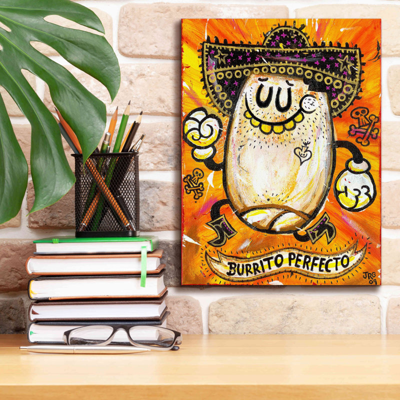 «Iba Burrito Perfecto» par Jorge R. Gutierrez, reproduction sur toile tendue, L 12 po x H 16 po