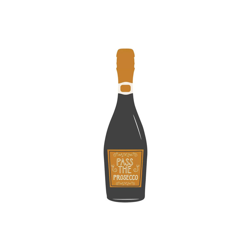 Prosecco - Wrapped Canvas Painting, 20.32 cm H x 30.48 cm W