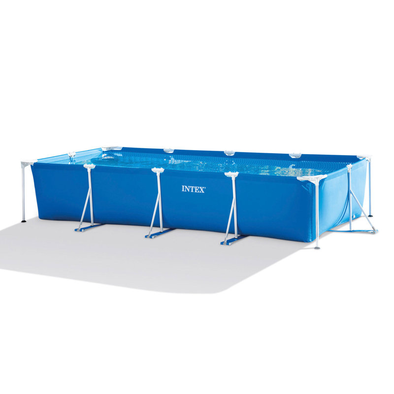 New Intex Rectangular Frame Above Ground Swimming Pool, 9' 10" L x 6' 7" W x 29.5" H