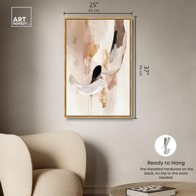 Impression sur toile Boho Decor par Art Remedy, H 24 po x l 36 po, Cadre doré
