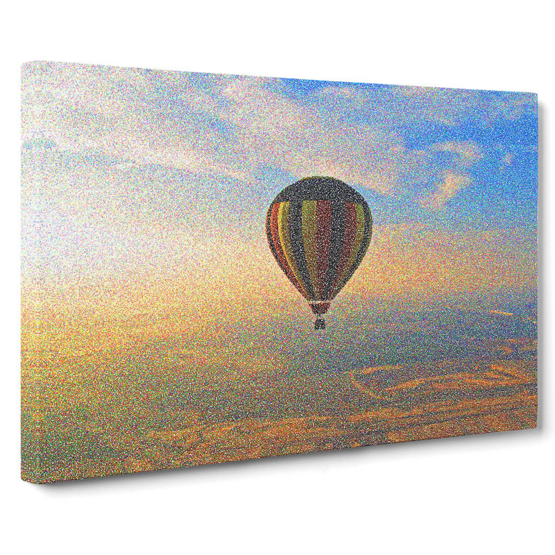 Hot Air Balloon Ride by Georges Seurat - Wrapped Canvas Painting, 50cm H x 76cm W x 3cm D