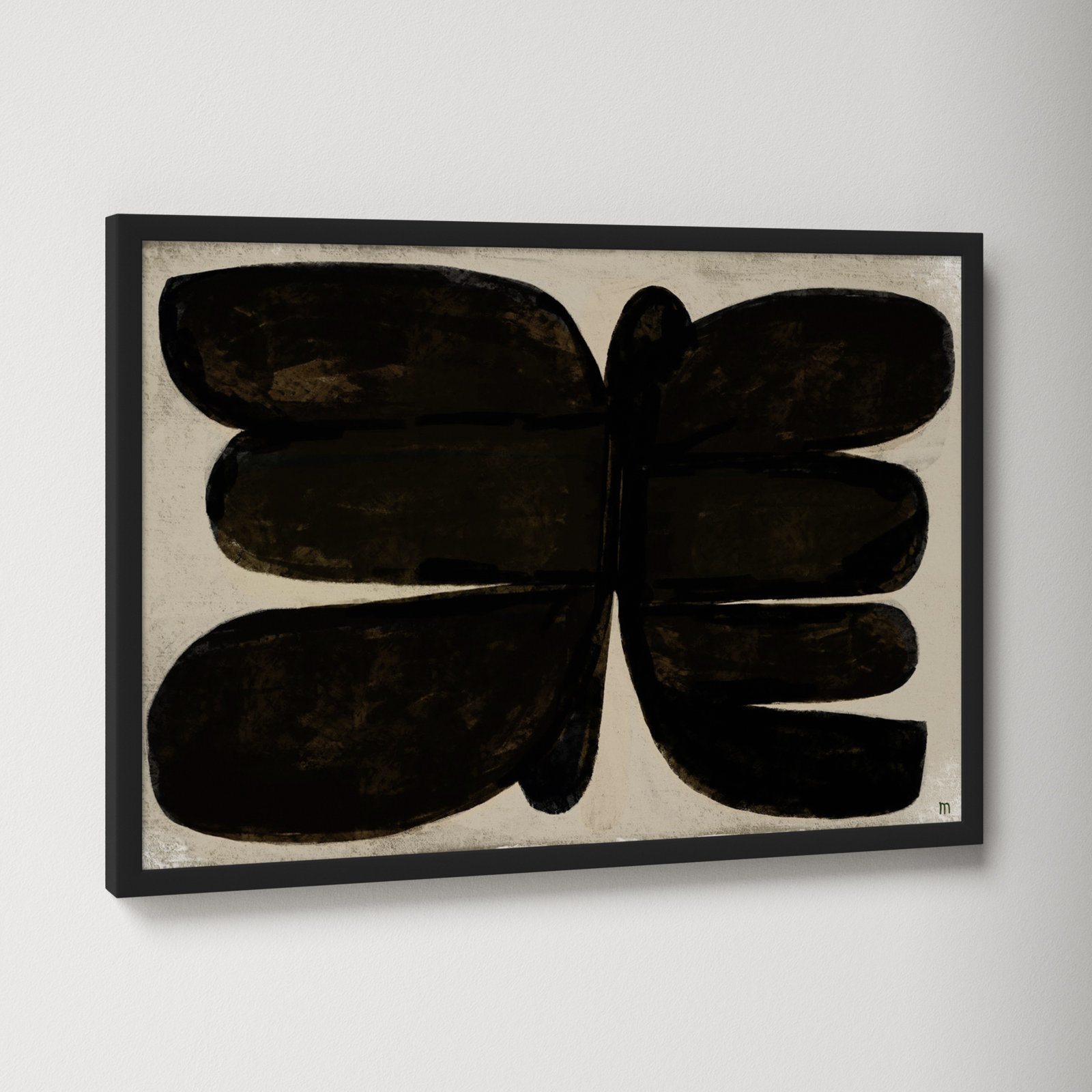 Dragonfly "Dragonfly" Print, Black, 14" H x 20" W x 1.25" D