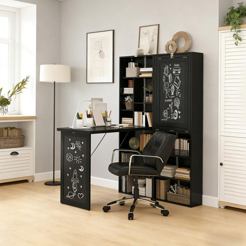 Wall Mount Computer Desk,Fold-Out Convertible Home Office Desk