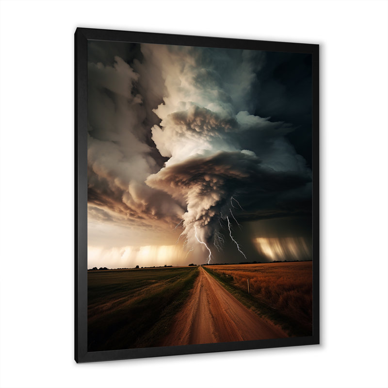 Toile abstraite, impression de vortex majestueux - Santio tempête majestueux vortex, H 32 po x l 24 po x P 1 po