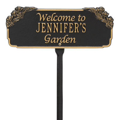 Enseigne de jardin personnalisée welcome