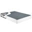 Base de matelas pour grand lit en métal noir - Housse en tissu texturé avec 12 lattes, capacité de 700 lb, assemblage facile, support de 8,5 po, installation sur support, 8,5 lb-2120165997