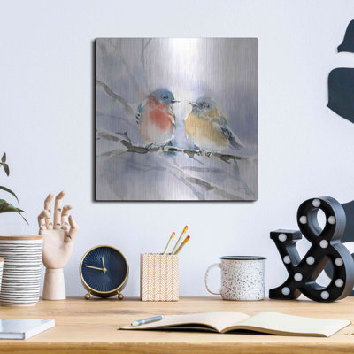 «Bluebird pair» par Katrina Pete - peinture sans cadre