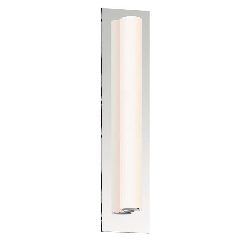 Tubo Slim 1 - Light LED Flush Mounted Sconce, Polished Chrome, Flat