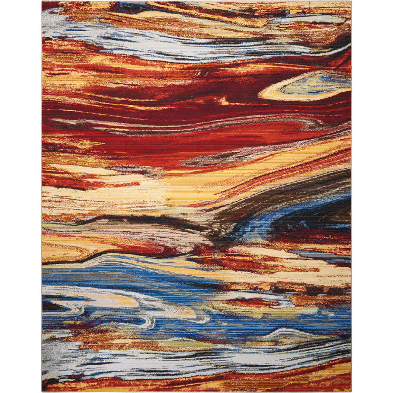 Tapis Ostby Lava Flow, Rectangle 7 pi 9 po x 9 pi 9 po