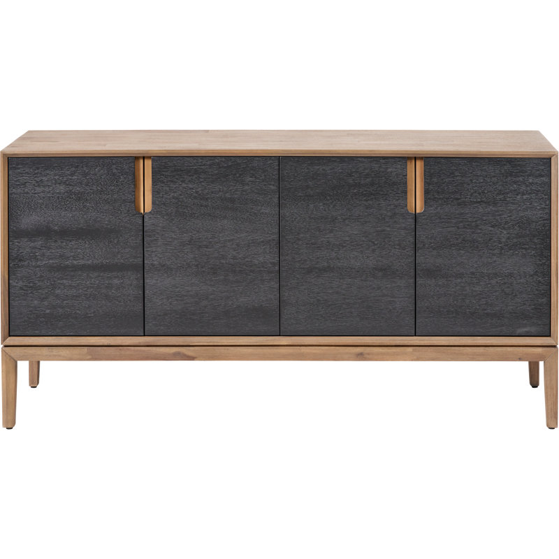 Takierra 160cm Solid Wood Sideboard, Black/Brown