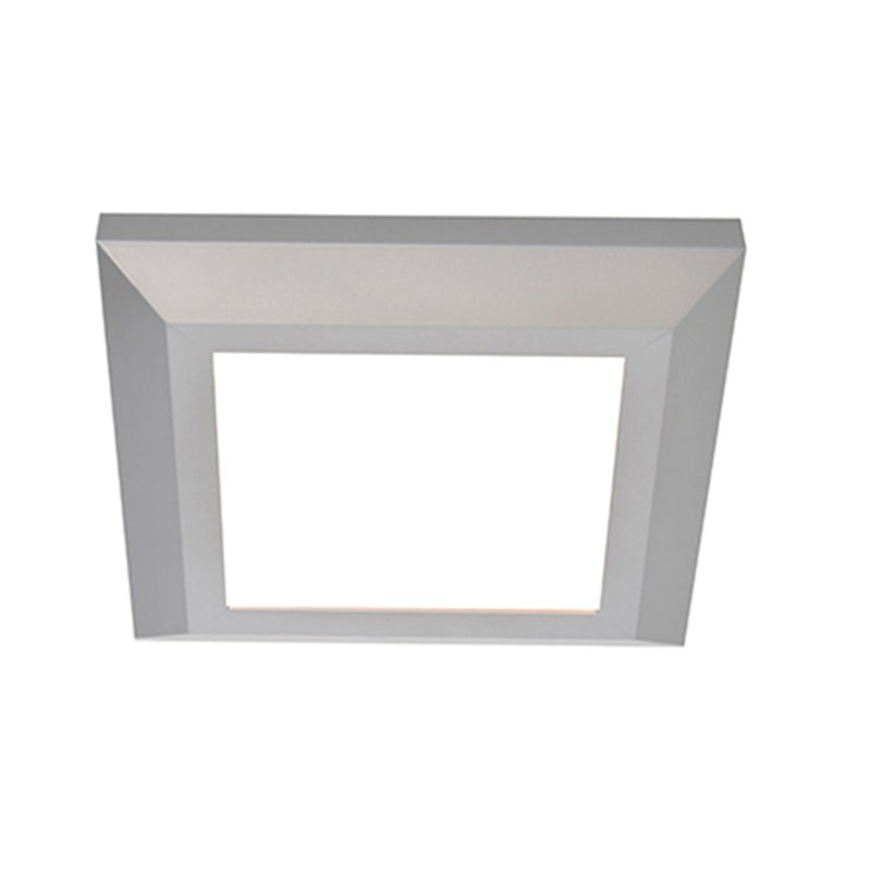 Lovato Acrylic Flush Mount, Satin Nickel