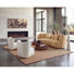 Bhavin Modern 3-Piece Living Room Set With Curved Sofa And Armchair