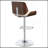 Ecru And Chrome Adjustable Bar Stool