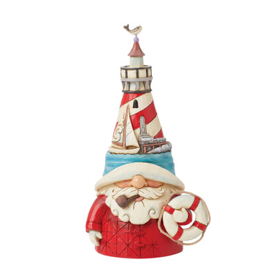 Jim Shore Heartwood Creek Coastal Gnome with Lighthouse Hat Figurine 7 Inch