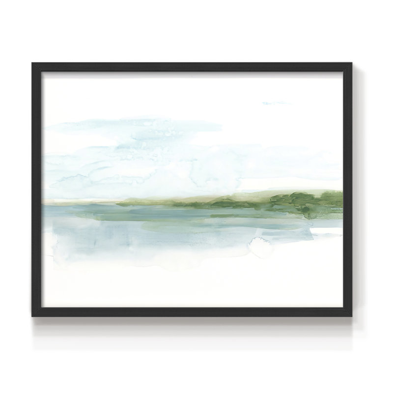 Green Ribbon Coast I - reproduction encadrée, Noir, noir, noir, noir, H 16 po x l 20 po