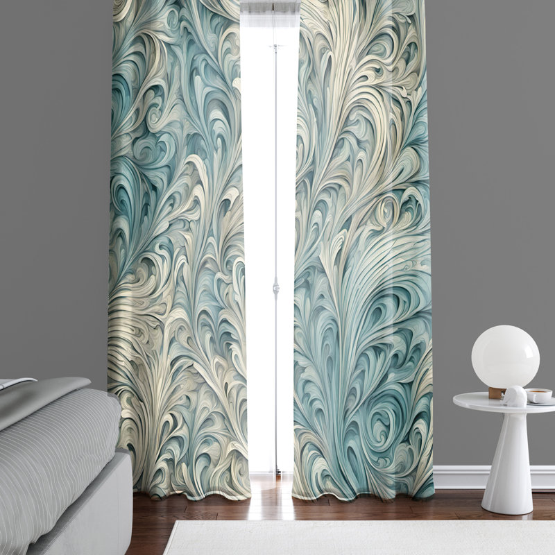 Paire de rideaux semi-transparents en polyester Brettany, L 40 po x L 52 po