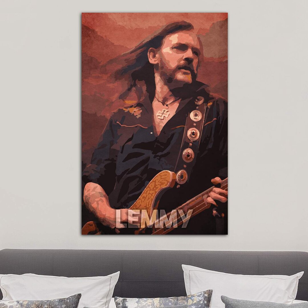 Leinwandbild - Grafikdruck „Lemmy” von Durro Art