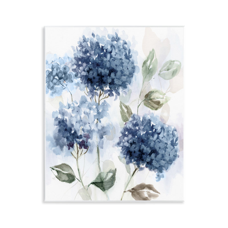 Blue Hydrangea Breeze Wall Plaque, design by Nan