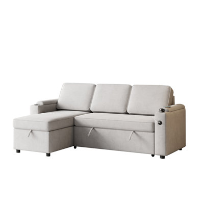 Sylvanis Convertible Sleeper Sofa with Reversible Chaise