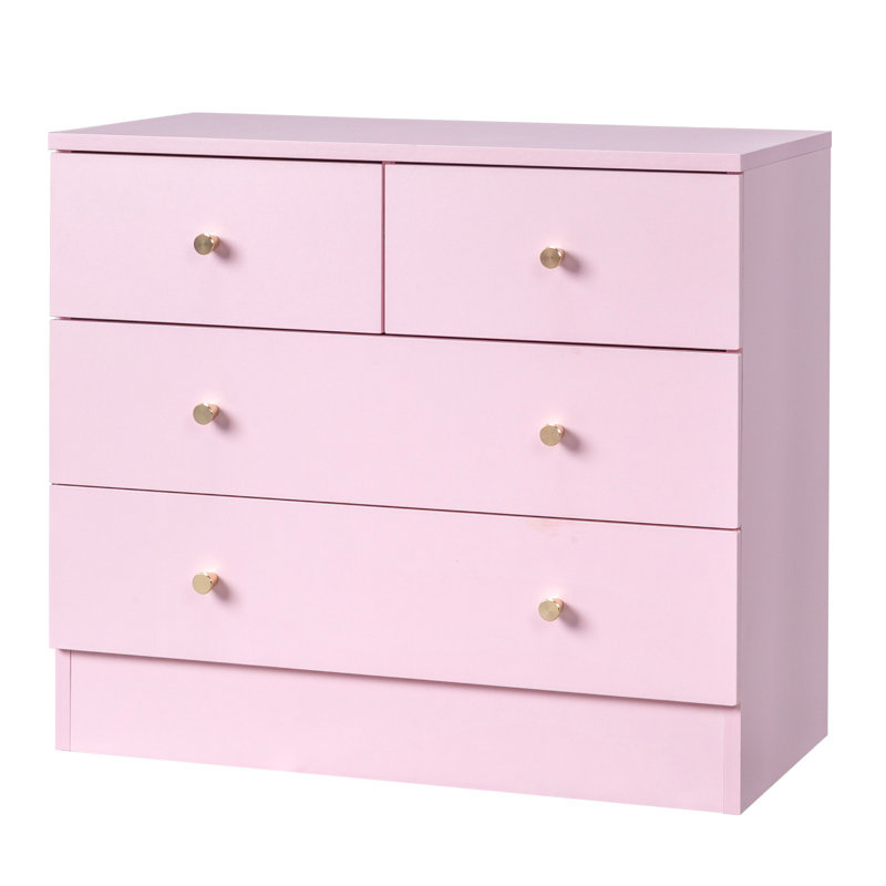 22"Tall Dresser Chest Of Drawers, Pink