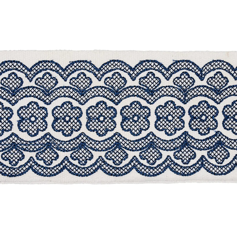Astrid Embroidered Tape, Blue