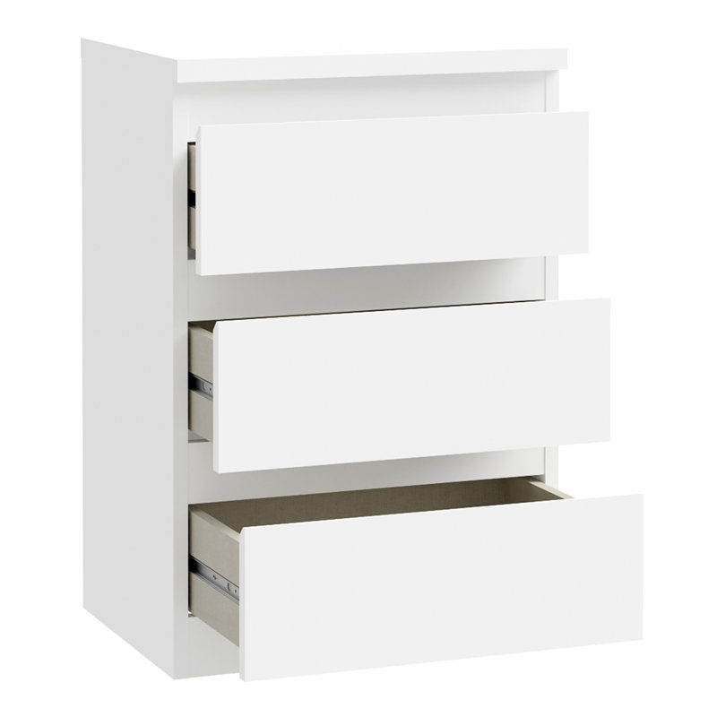 41.8 cm W Bedside Table, White
