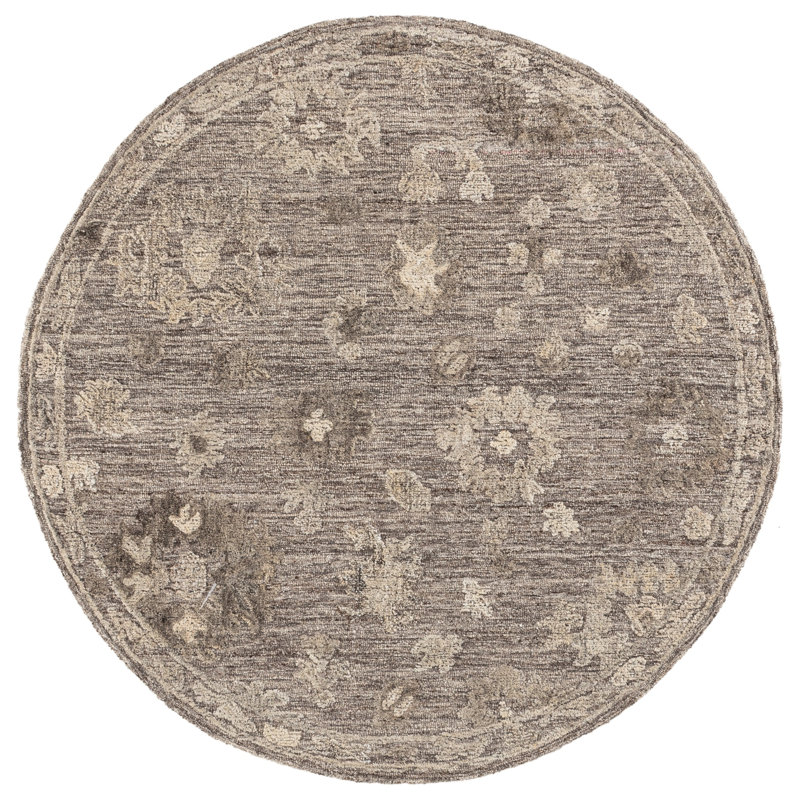 Kenya Hand Tufted Wool; Cotton Oriental Indoor Rug, 6'-0" x 6'-0" Round