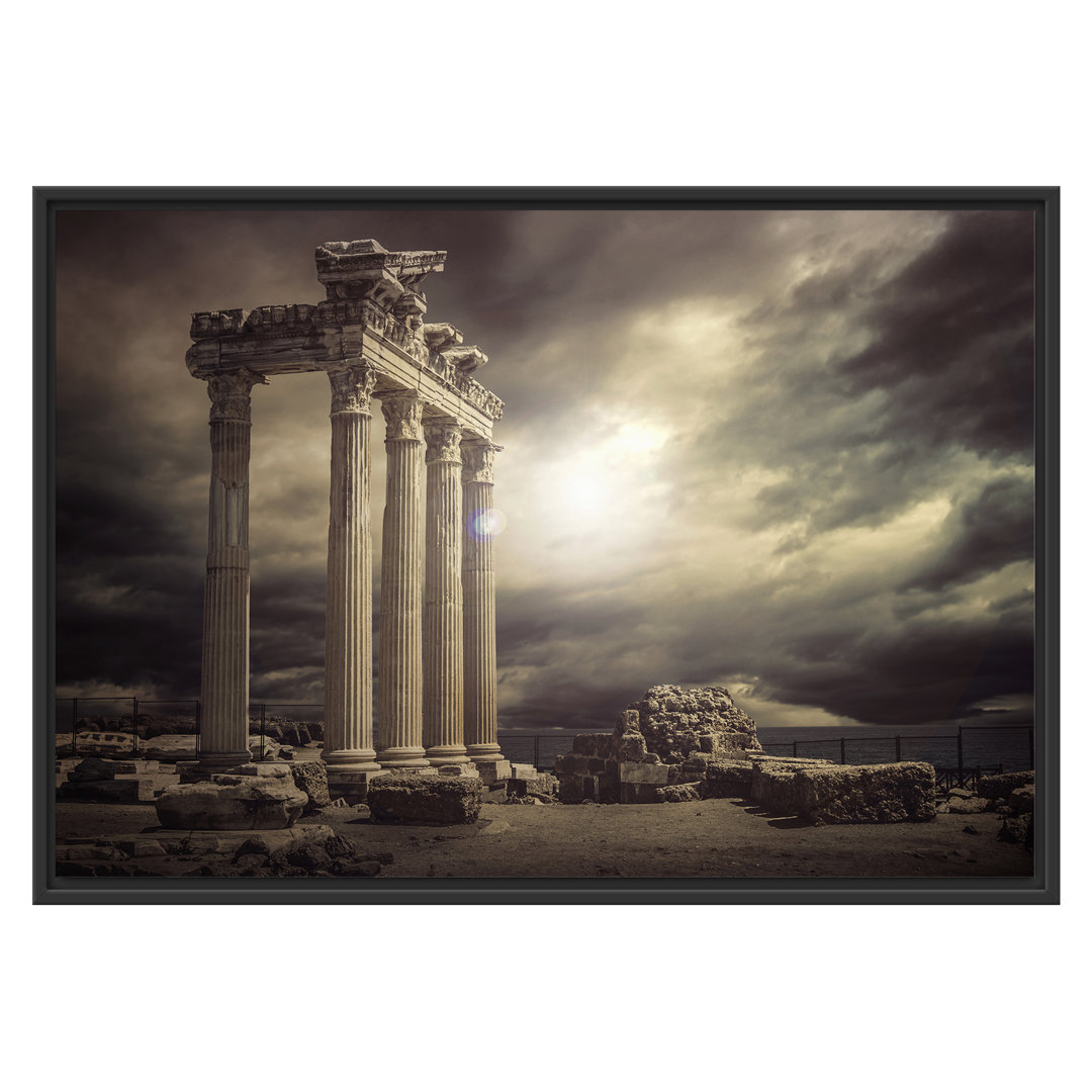 Gerahmtes Wandbild Apollon Tempel Ruine in Side