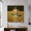  «Cafe Moderne 6» par Marco Fabiano, art mural en métal doré, 24 po x 24 po-1627031516